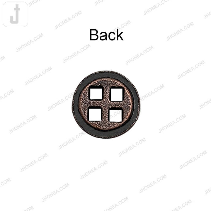Versatile 10mm Round Shape 4 Hole Alloy Metal Buttons