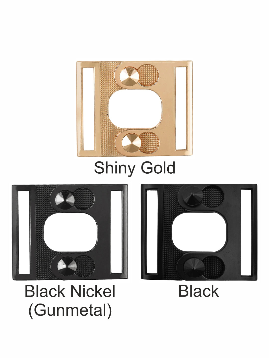 Premium Double Slot Interlocking Metal Closure Clasp Buckle for Bags/Belts