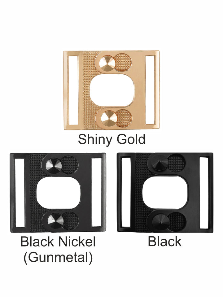 Premium Double Slot Interlocking Metal Closure Clasp Buckle for Bags/Belts