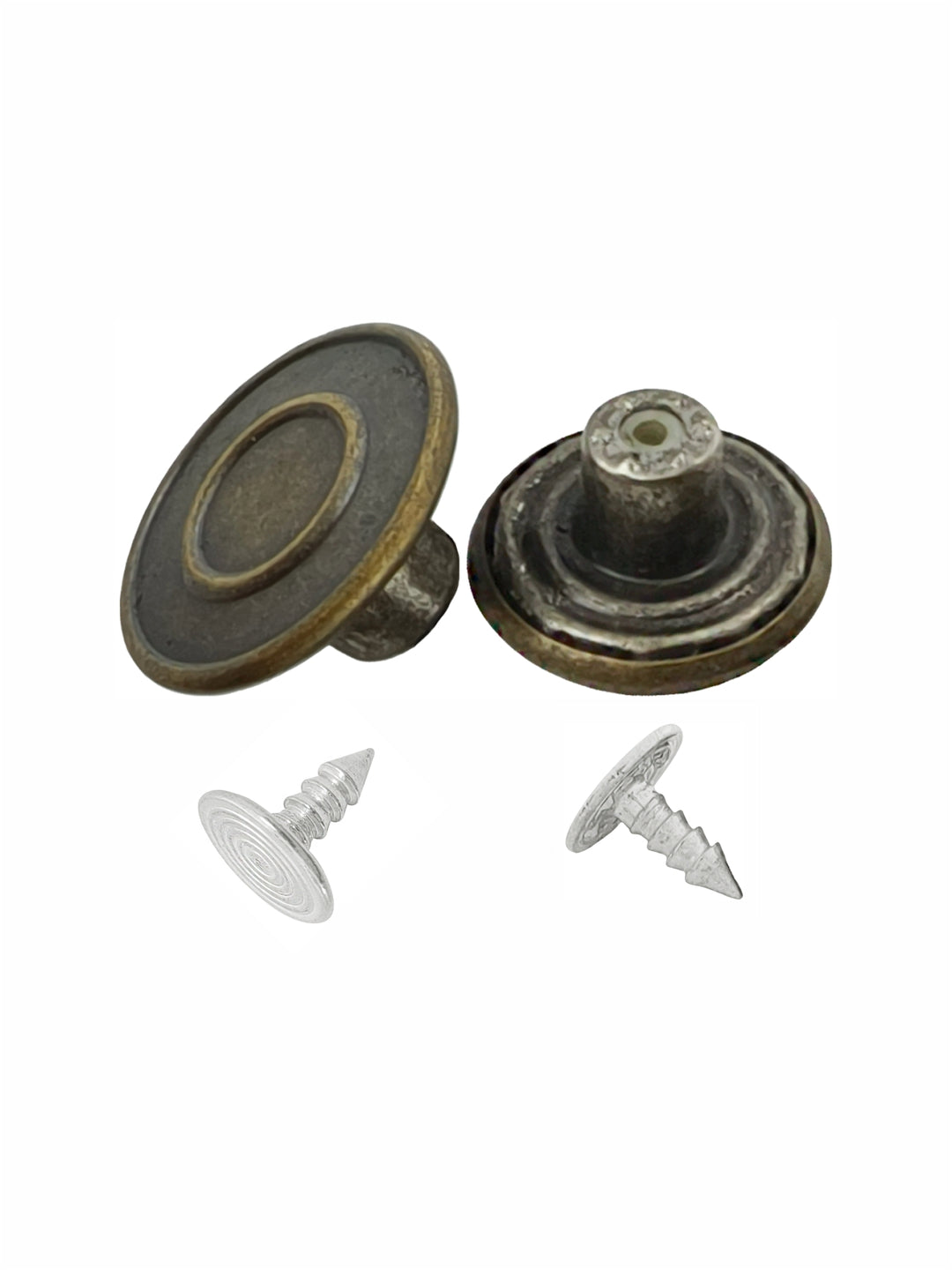 Stylish Brass Buttons with Rounded Rim for Denim Jeans/Jackets/Coats