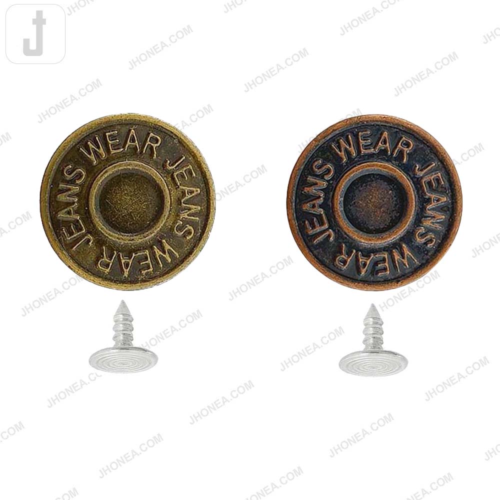 Antique Finish Metal Jeans Button for Denim Garments