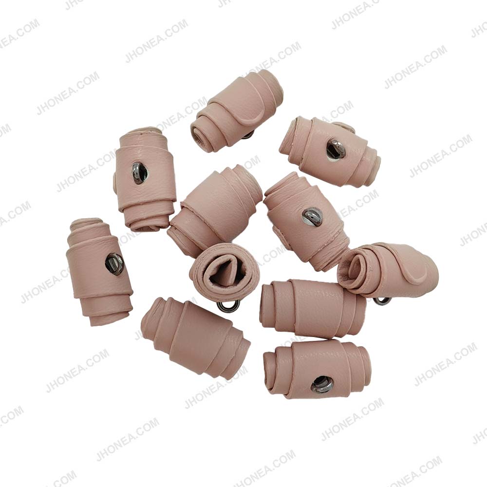Stylish Decorative Croissant Design PU Leather Buttons for Clothing Accessories