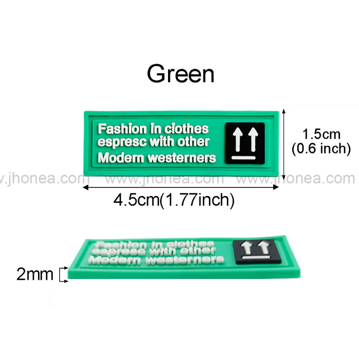 Decorative Green Silicone Fashion Patch for Garments