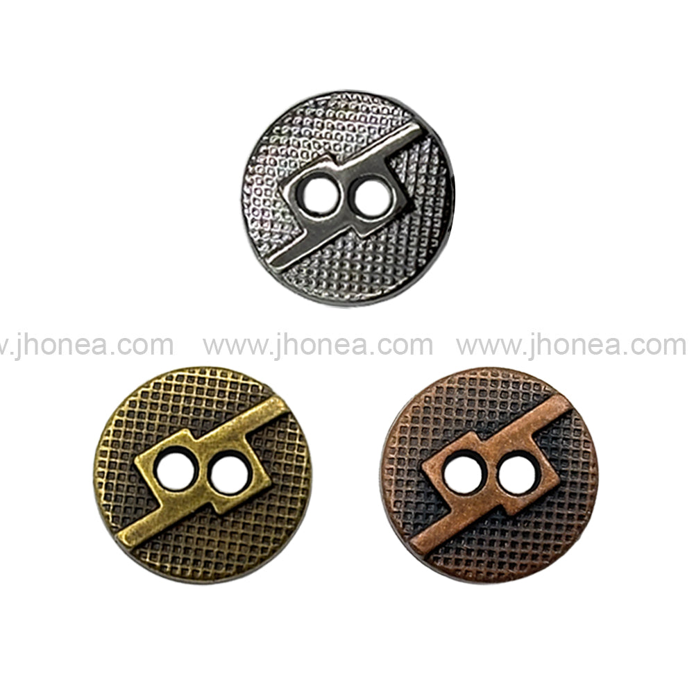 Square 2-Hole Round Shape Unique Surface Finish Shirt Buttons