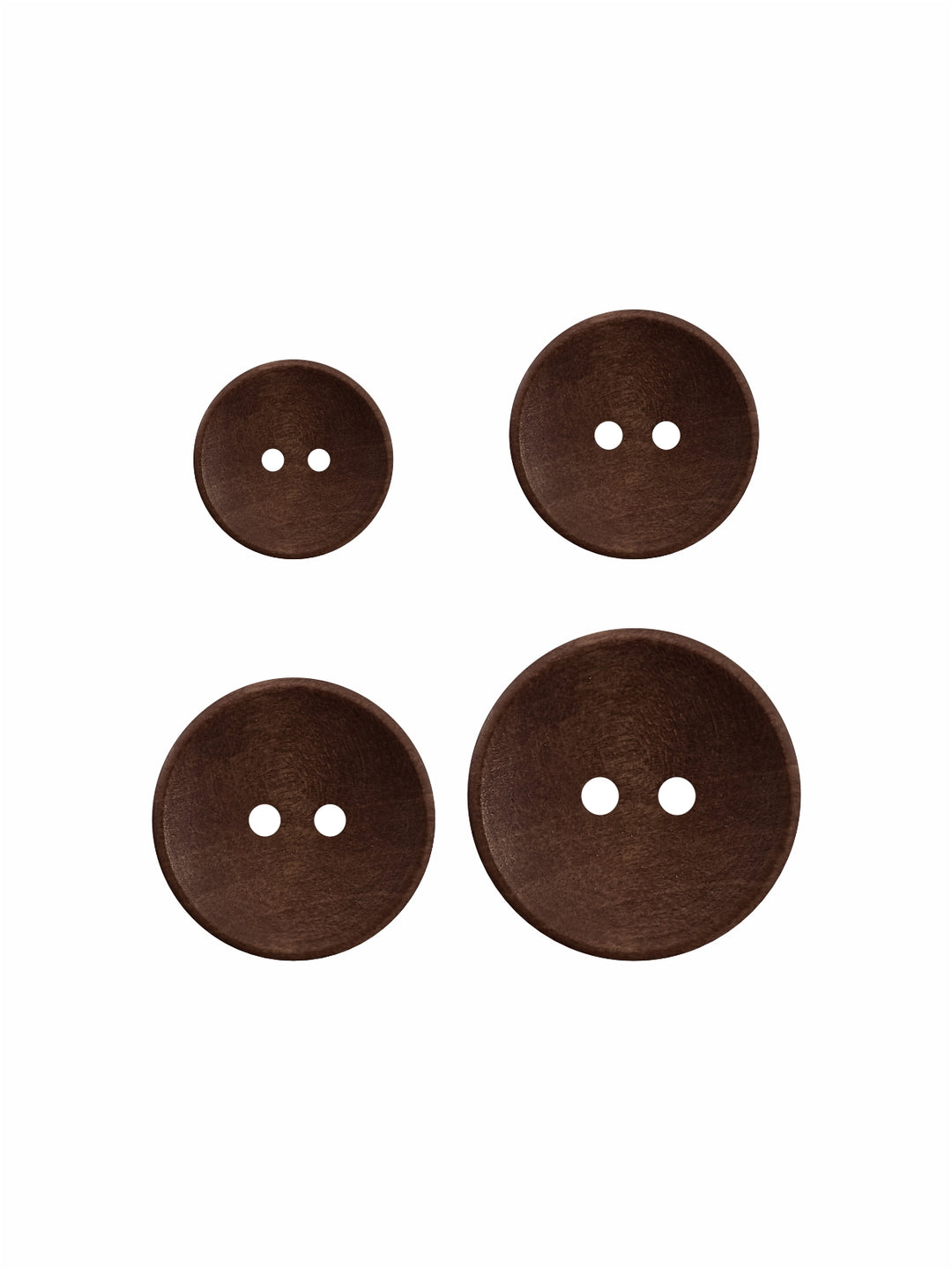 Brown Chic Round Shape 2-Hole Hollow Wooden Buttons