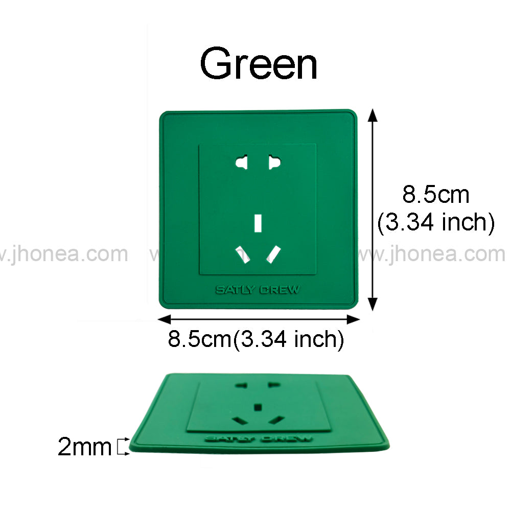 Decorative Square Silicone Patch for Clothing with Socket Design