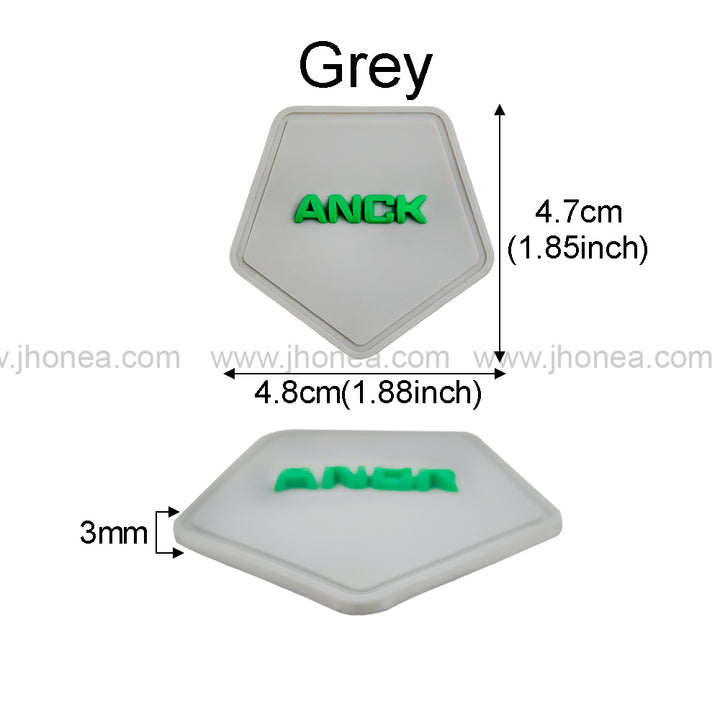 Modern Grey Silicone Decorative Patch for Fashion Accessories
