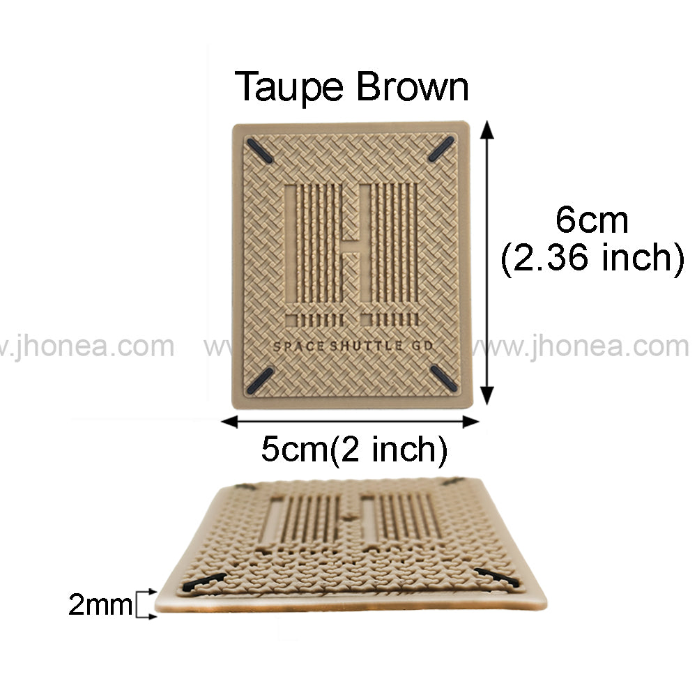 Stylish Taupe Brown Textured Silicone Patch