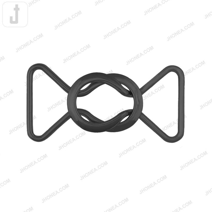 Classic Geometrical Structure Shiny Black Nickel (Gunmetal) Closure Clasp Buckle