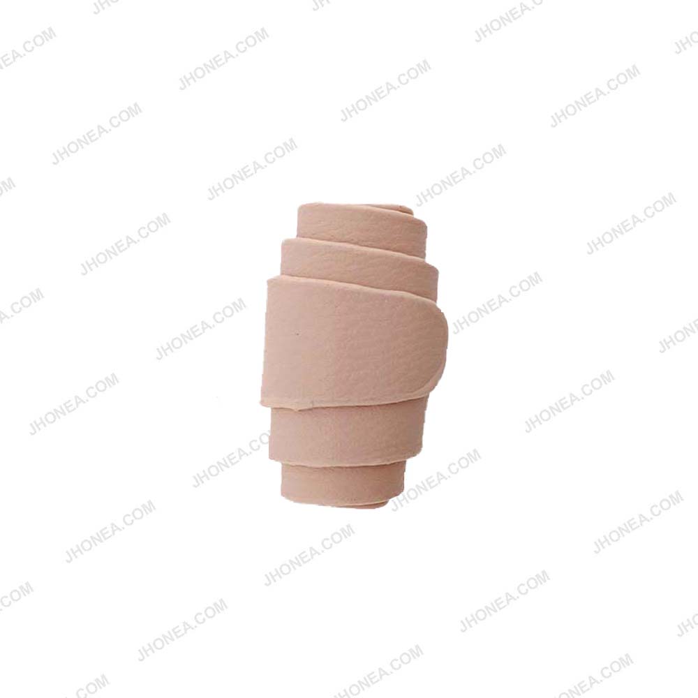 Stylish Decorative Croissant Design PU Leather Buttons for Clothing Accessories
