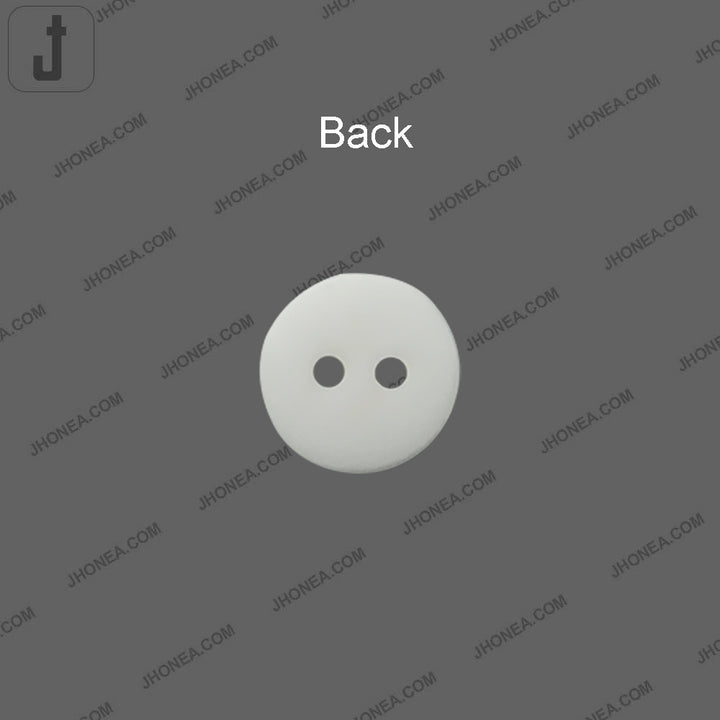 10mm White Round Shape 2-Hole Shirt Buttons