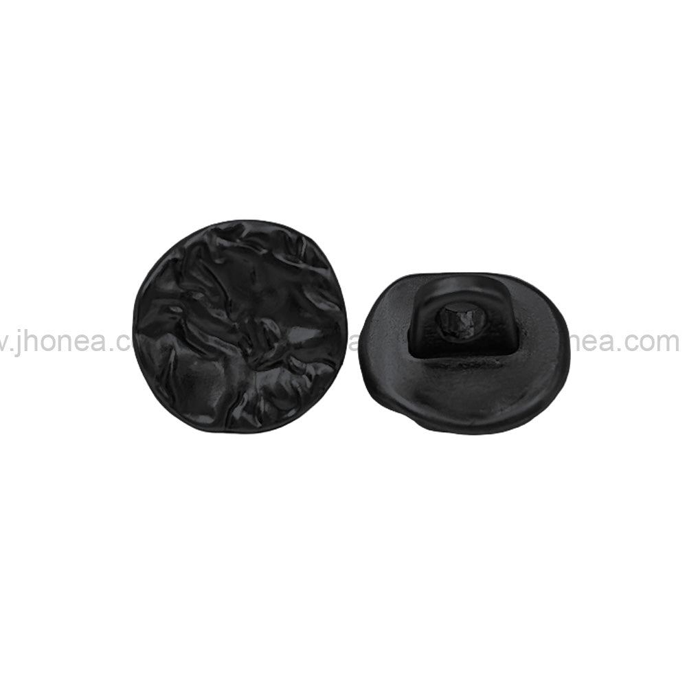 Round Shape Textured 10mm(16L) Classic Metal Shank Button