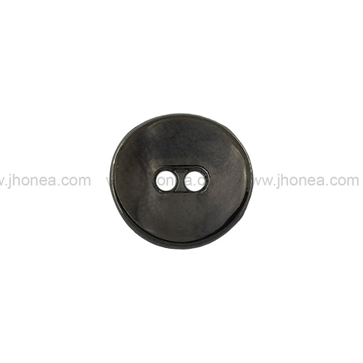Fashionable Round Shape with Curvy Structure Black Nickel (Gunmetal) Metal Button