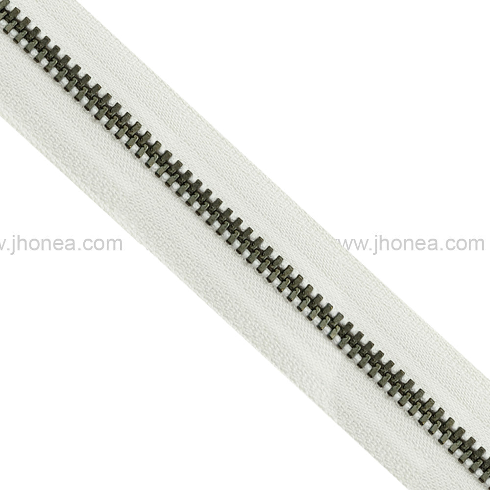 YKK #3 Number Premium Quality White Tape YKK Metal Zipper Rolls
