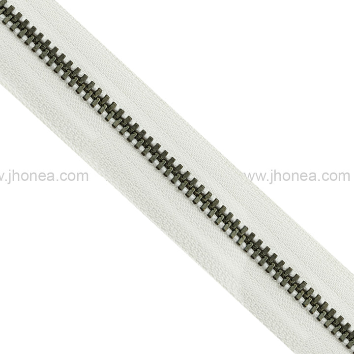 YKK #3 Number Premium Quality White Tape YKK Metal Zipper Rolls