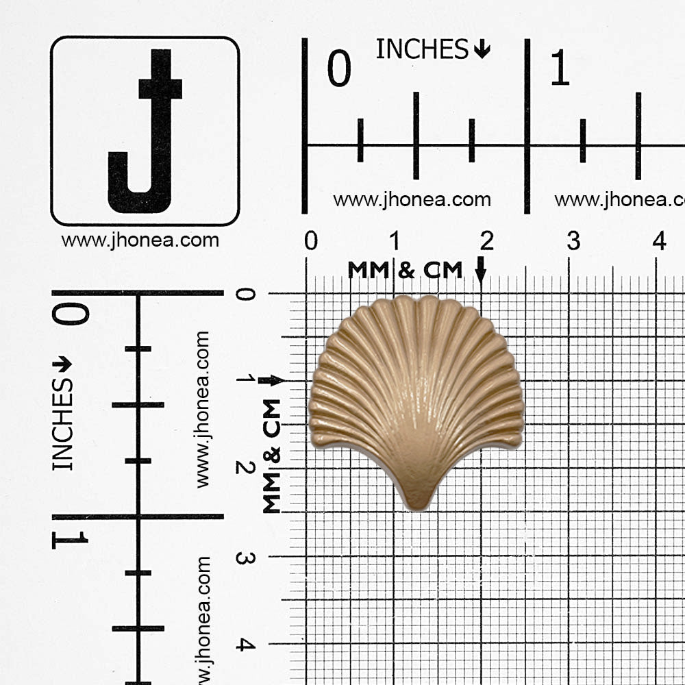 Decorative Sea Shell Shape 25mm(40L) Shank Metal Button