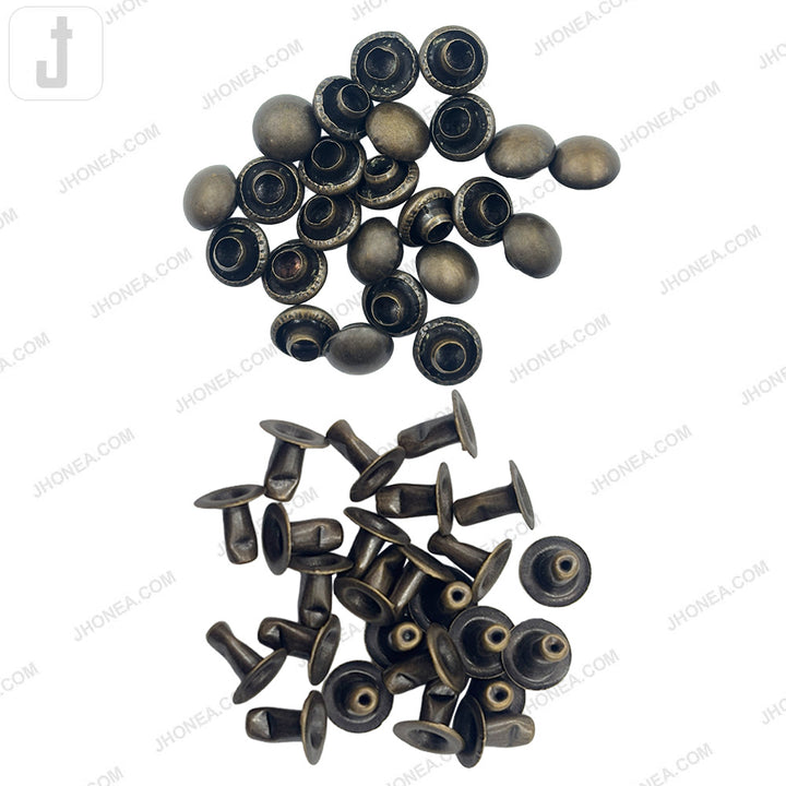 Antique Brass Dome Rivet Fastener Studs for Jeans & Denim Clothing