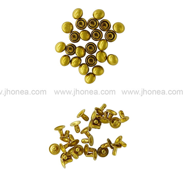 Tiny Dome Shape 3mm Brass Gold Rivets for Leather/Shoes Accessories