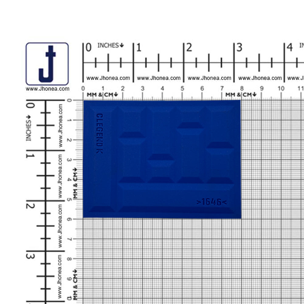 Geometric Pattern Rectangle Silicone Patch for Bags