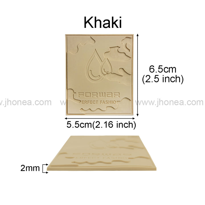 Khaki Textured Silicone Patch for Clothing/Bags/Caps