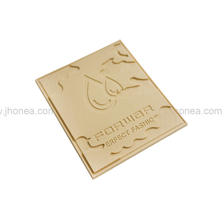 Khaki Textured Silicone Patch for Clothing/Bags/Caps