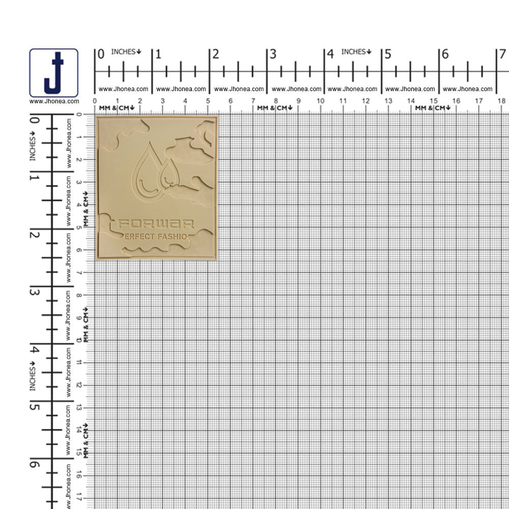 Khaki Textured Silicone Patch for Clothing/Bags/Caps