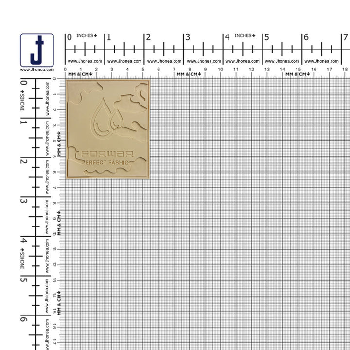 Khaki Textured Silicone Patch for Clothing/Bags/Caps