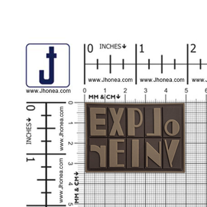 Bold Dark Brown Silicone Patch for Backpacks and Caps