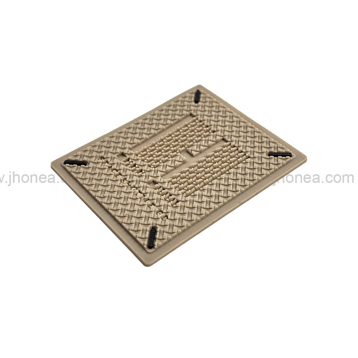 Stylish Taupe Brown Textured Silicone Patch