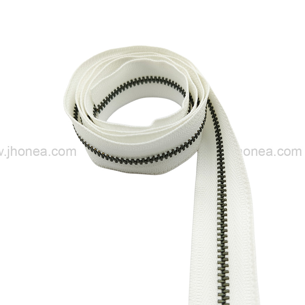 YKK #3 Number Premium Quality White Tape YKK Metal Zipper Rolls