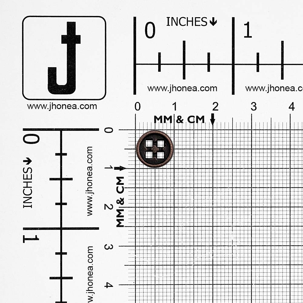 Versatile 10mm Round Shape 4 Hole Alloy Metal Buttons