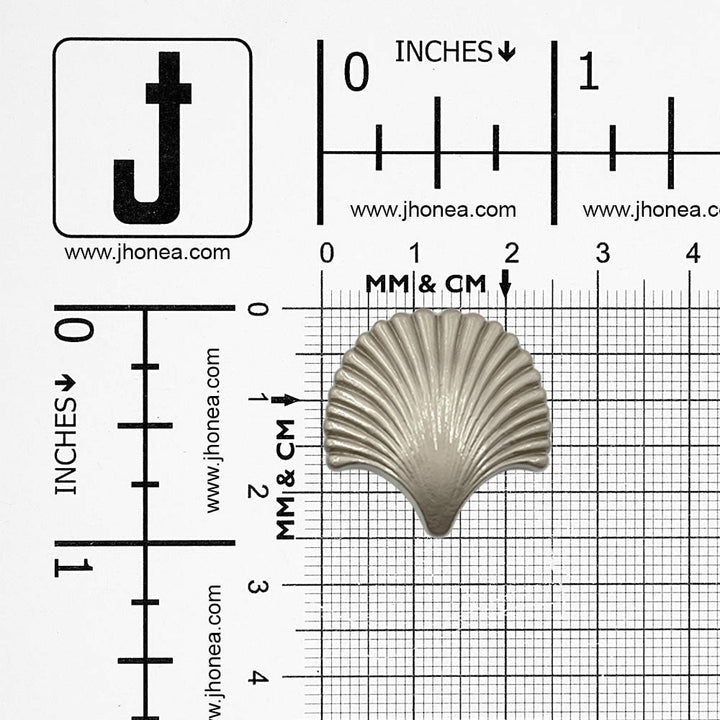Decorative Sea Shell Shape 25mm(40L) Shank Metal Button