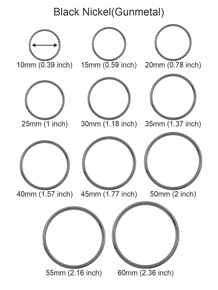 Shiny Round Shape 'O' Ring Buckle for Clothing & Belts