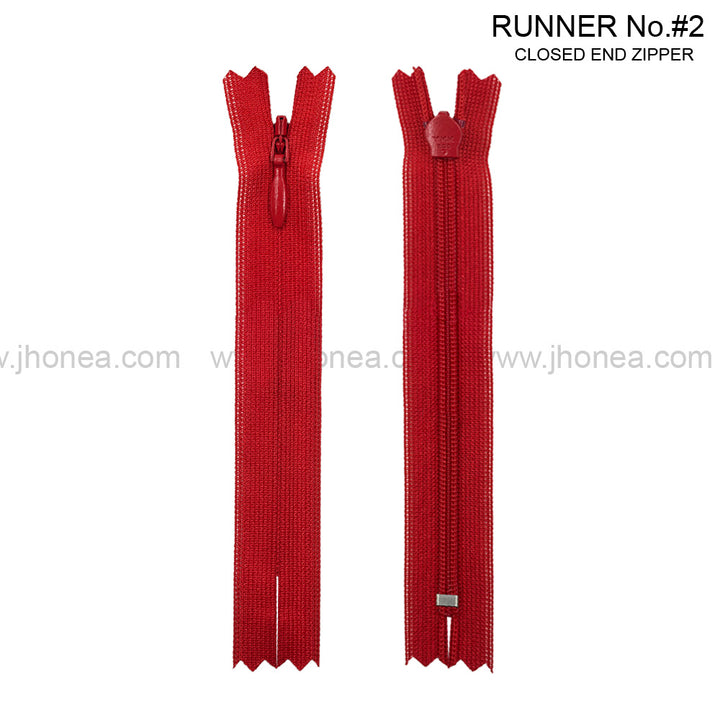 YKK #2 Invisible Closed-End Concealed Zipper 18 Inch Assorted Colors Pack of 60 Pieces