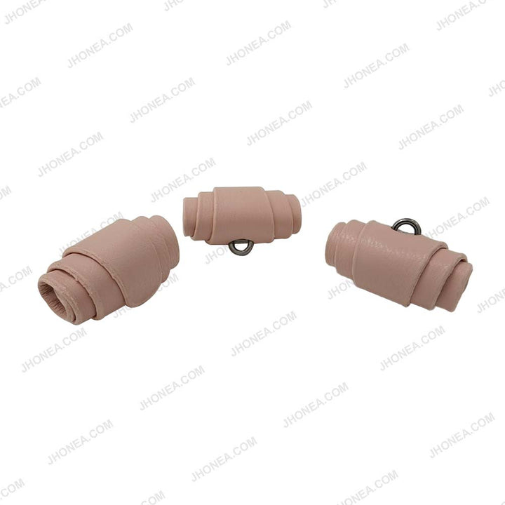 Stylish Decorative Croissant Design PU Leather Buttons for Clothing Accessories