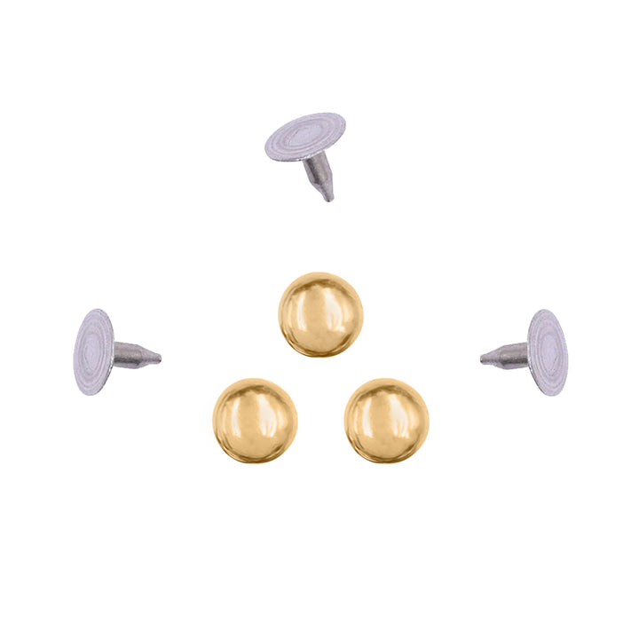 Shiny Gold Rivet Fastener Studs for Jeans & Denim Clothing