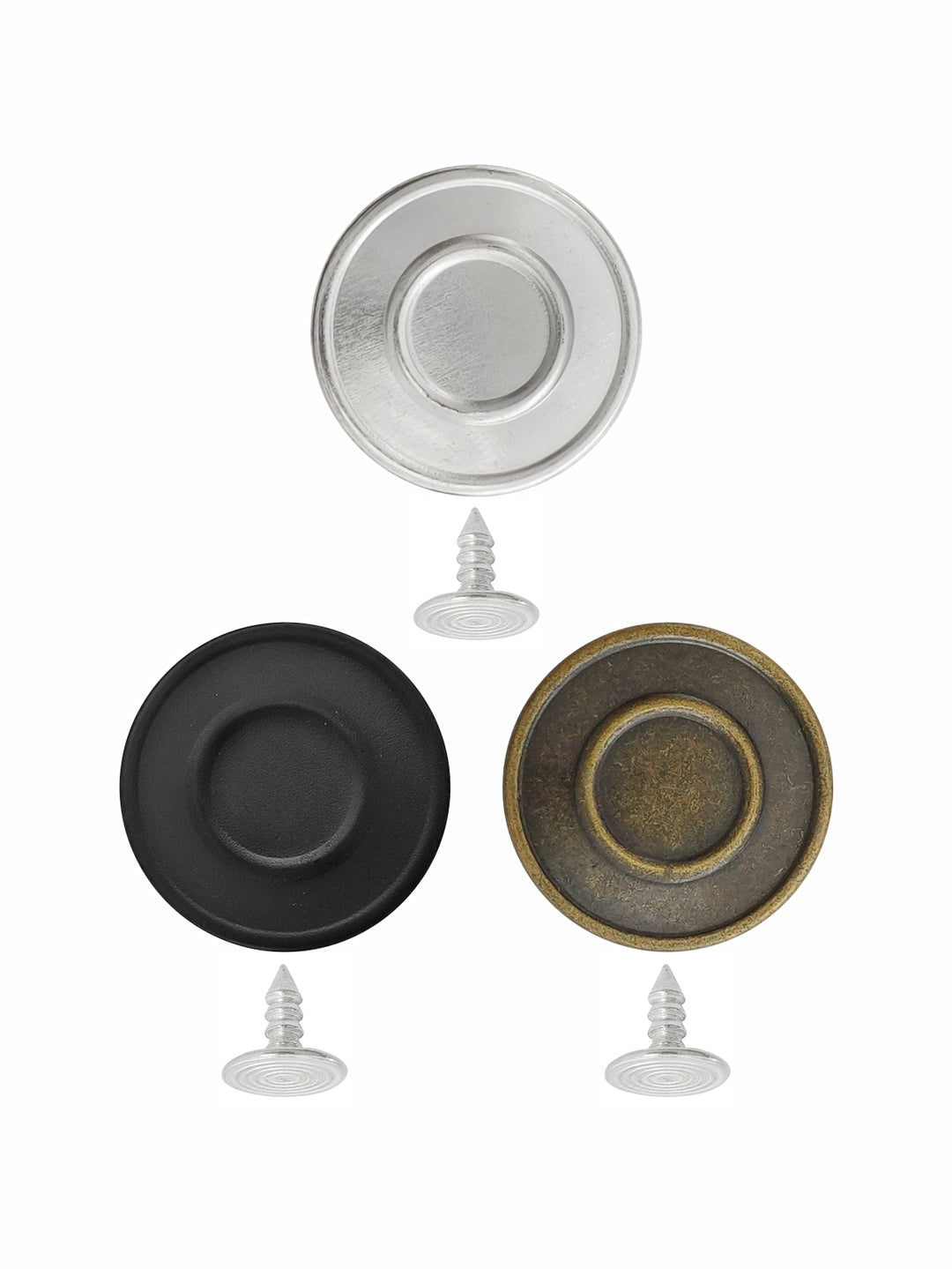 Stylish Brass Buttons with Rounded Rim for Denim Jeans/Jackets/Coats