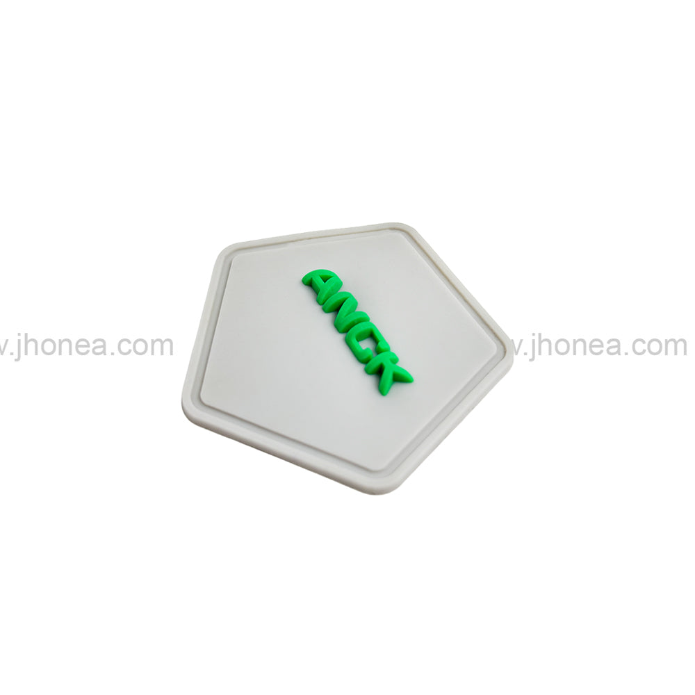 Modern Grey Silicone Decorative Patch for Fashion Accessories