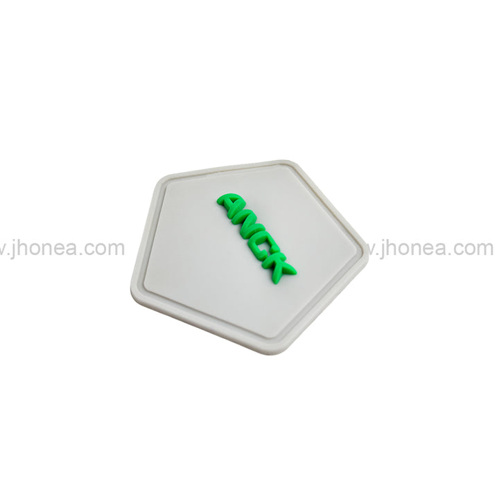 Modern Grey Silicone Decorative Patch for Fashion Accessories