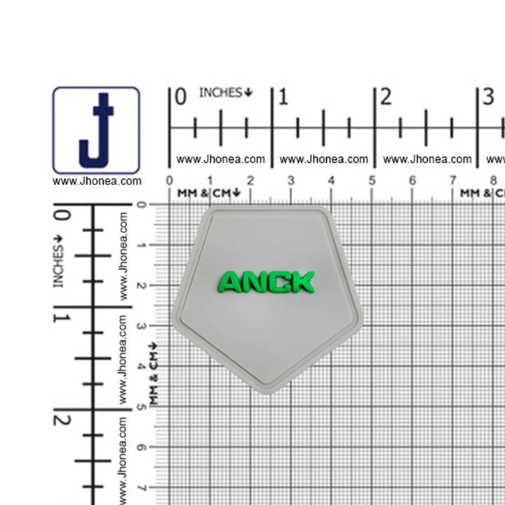 Modern Grey Silicone Decorative Patch for Fashion Accessories