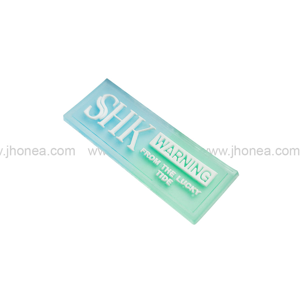 Unique Blue and Green Silicone Applique Patch