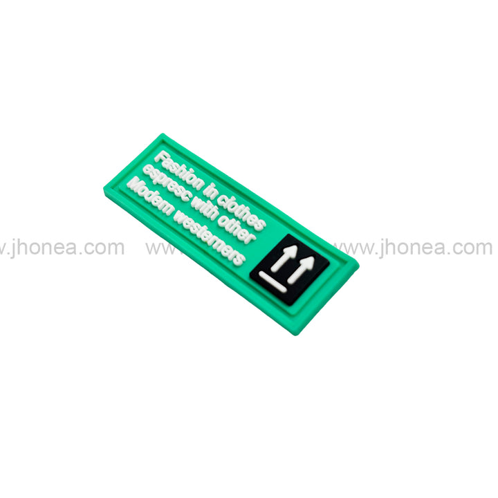 Decorative Green Silicone Fashion Patch for Garments
