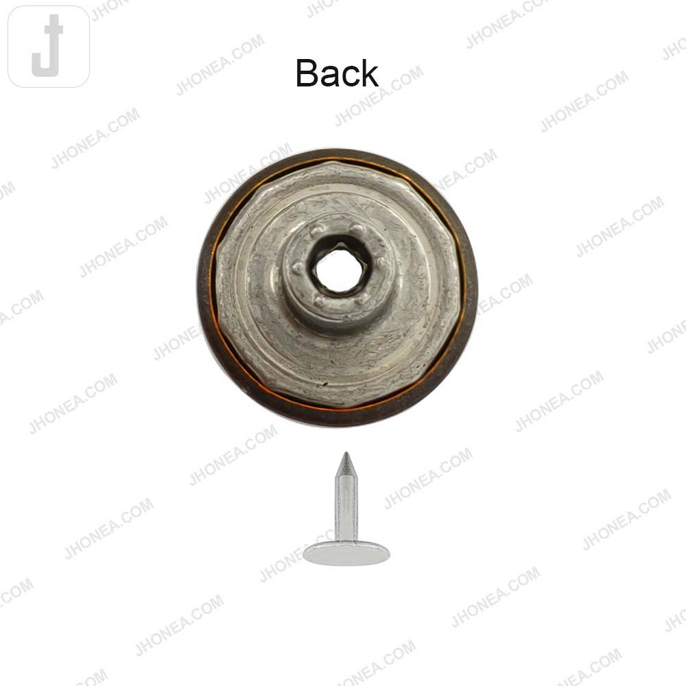Antique Finish Round Denim Buttons for Jeans and Jackets