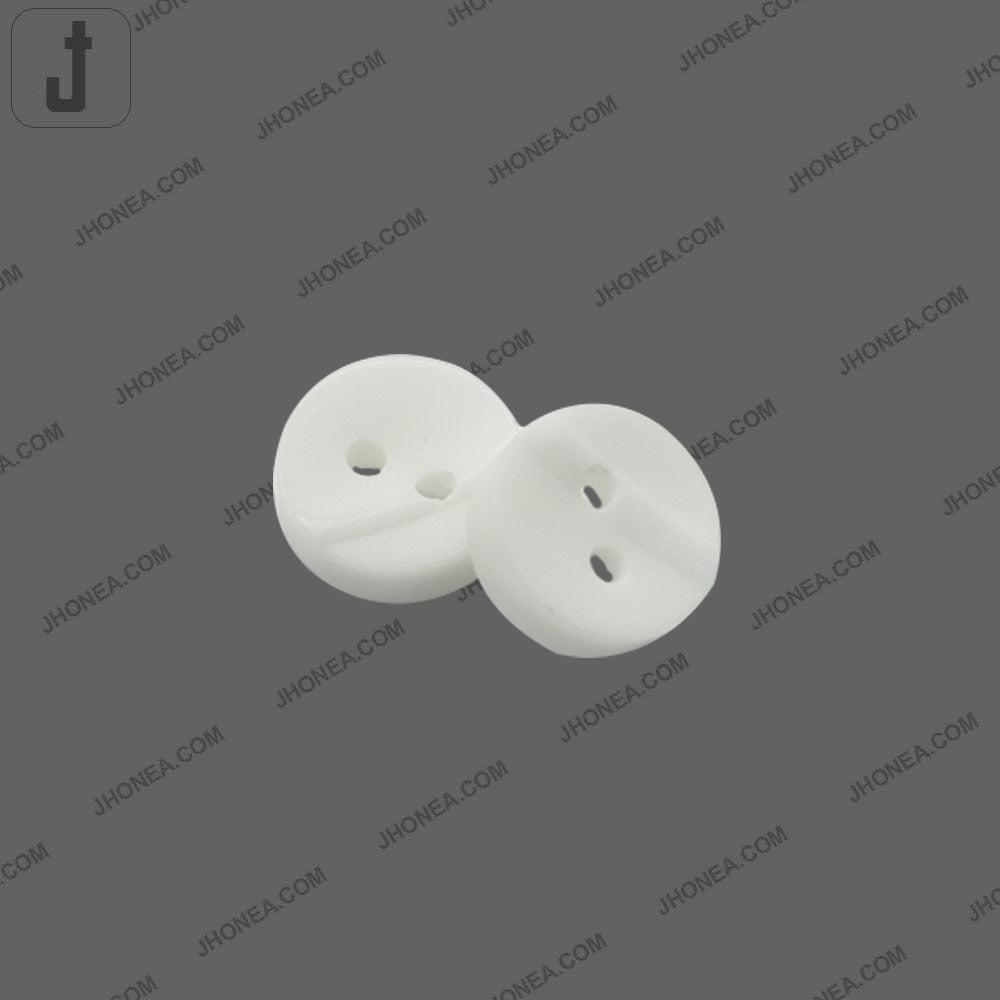 10mm White Round Shape 2-Hole Shirt Buttons