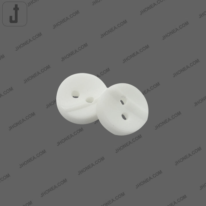 10mm White Round Shape 2-Hole Shirt Buttons
