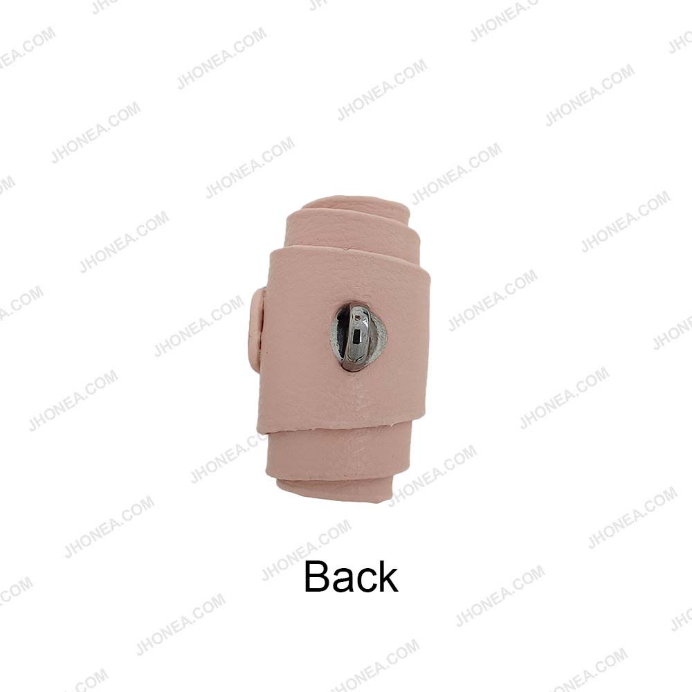 Stylish Decorative Croissant Design PU Leather Buttons for Clothing Accessories