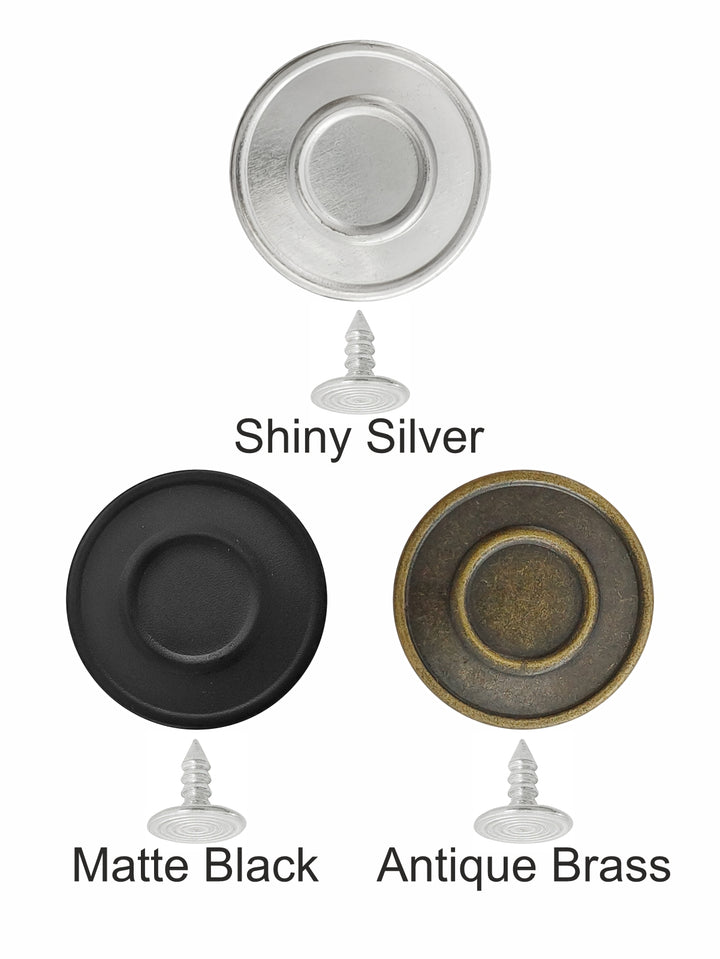 Stylish Brass Buttons with Rounded Rim for Denim Jeans/Jackets/Coats