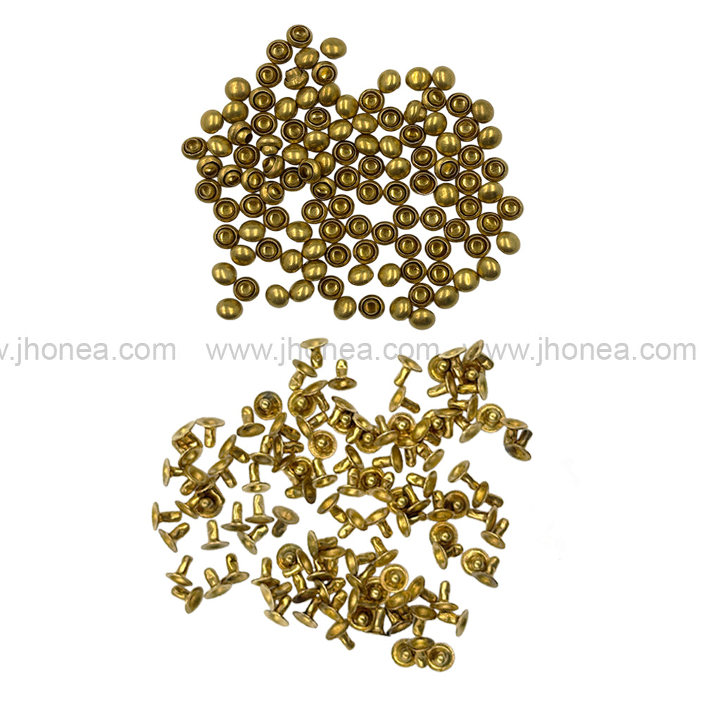 Tiny Dome Shape 3mm Brass Gold Rivets for Leather/Shoes Accessories