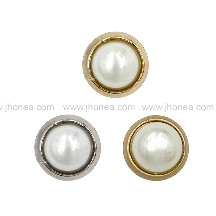 Shiny & Classy Round Shape Premium Quality Pearl Metal Button