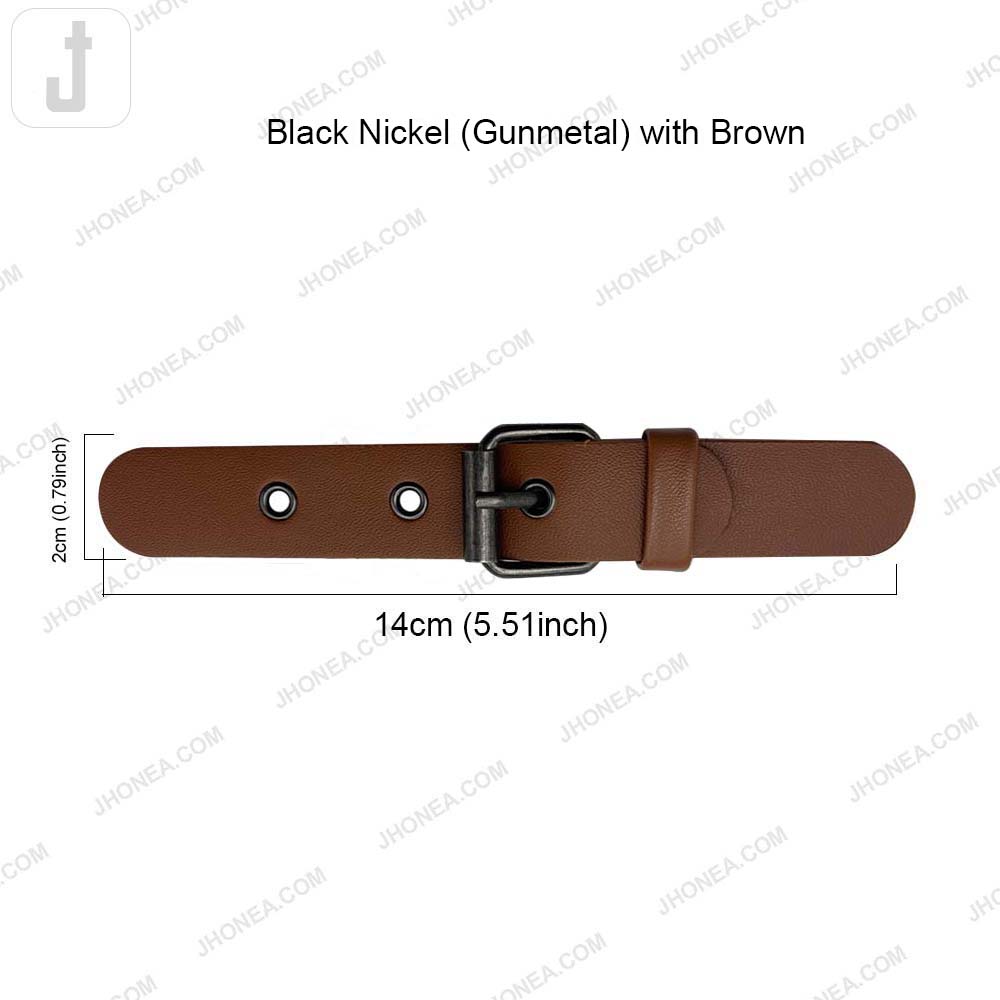 Classic Prong PU Leather Belt Buckle for Dresses/Bags